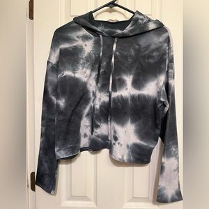 Altar’d State Cropped Blue Tie Dye Hoodie XS EUC